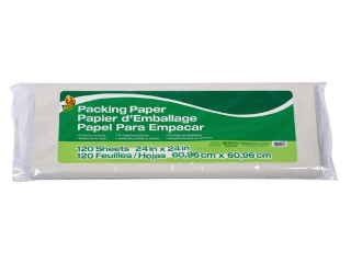 Duck White Packing Paper, 24 In x 24 In