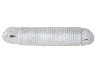 Cox Hardware and Lumber - Solid Braid White Poly Rope, 1/4 In x 100 Ft