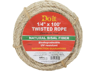 Twisted Sisal Rope 1/4 In x 100 Ft