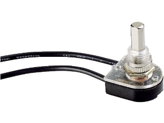 Push Button Maintained Contact Switch, Nickel Plated
