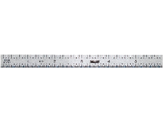 Industrial Rigid Steel Straight Edge Ruler, 6 In