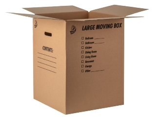 Duck Large Cardboard Box 18 In x 18 In, 32 Lb Capacity