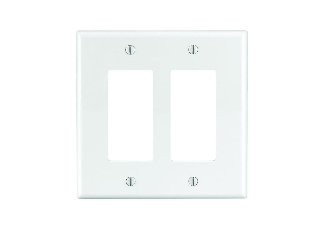 Oversized 2 Gang Decora Wall Plate, White