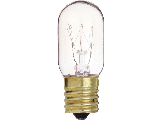Intermediate Base Incandescent Tubular Light Bulb, 15 Watt