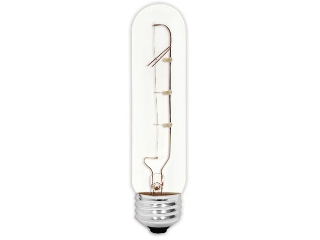 Tubular Clear T10 Light Bulb, 25 Watt