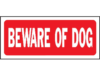 6 In x 14 In Plastic Sign