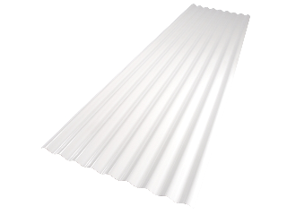 PVC Corrugated Roofing Panel 8 Ft x 26 In x 0.032, White