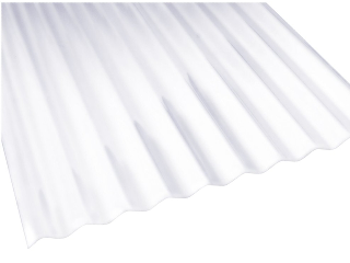 PVC Corrugated Roofing Panel 8 Ft x 26 In x 0.032, Clear