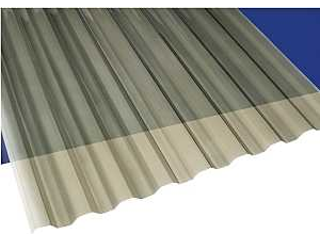 PVC Corrugated Roofing Panel 8 Ft x 26 In x 0.032, Solar Gray