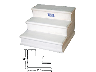 Concrete Step 3 Tread 24" H x 34" D x 36" W