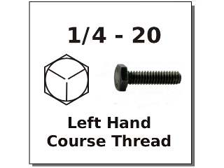 Left Hand Thread Hex Cap Screws 1/4-20, Grade 5 (Lengths)