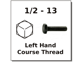 Left Hand Thread Hex Cap Screws 1/2-13, Grade 5 (Lengths)