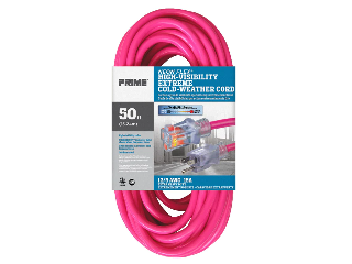 Neon Pink  High Visibility Outdoor Extension Cord 12/3 (Lengths)