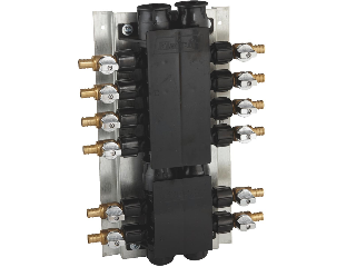 with Shutoff Valves 3/4" Inlets, 1/2" Outlets 12 Port PEX Manifold 