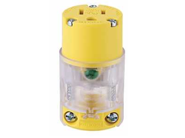 Eaton 2-Pole 15A 125 VAC Lighted Connector