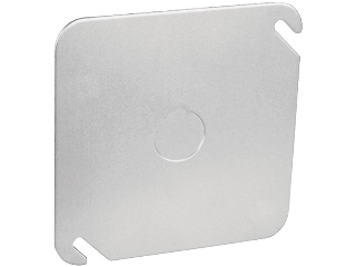 Flat Square Box Cover Plate, 4 In