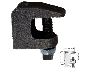 Mallable Top Beam C Clamp (Sizes)