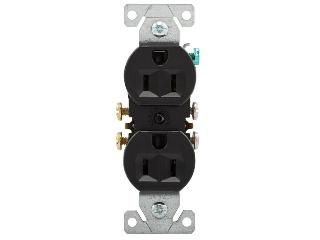 Duplex Receptacle 15 Amp/125 Volt, Black