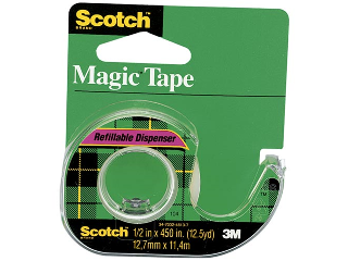 Scotch Transparent Tape, 3/4 in x 300 in, 3 Dispensers