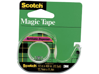 Scotch Transparent Tape With Dispenser 3/4 In x 300 In
