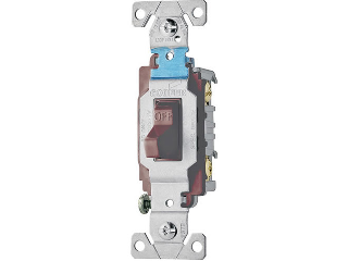 Commerical Side Wire Double Pole Switch, Brown