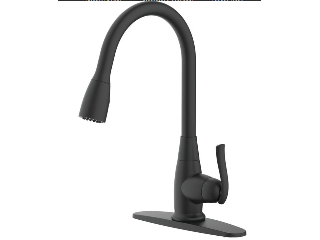 Home Impressions Matte Black 1 Handle Kitchen Faucet