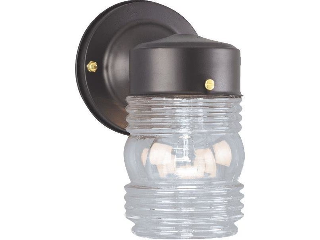 Jelly Jar Outdoor Wall Fixture, Black