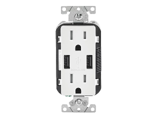 Leviton Decora Type A USB Tamper Resistant Duplex Receptacle, 15 amp