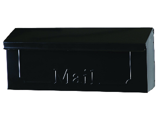 Mailbox Horizontal Wall Mount Black