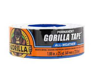 Gorilla Permanent Tape, 1.88 in x 25 Yd