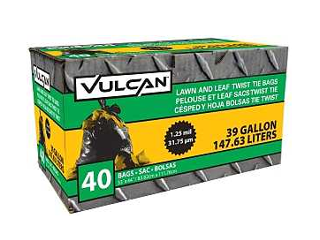 Vulcan Lawn and Leaf Bag 39 Ga, 40 Ct