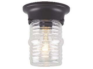 Jelly Jar Outdoor Ceiling Fixture, Black