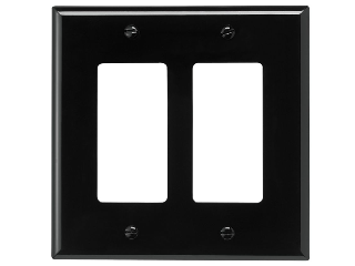 Black Decorator Wall Plate, 1 Gang