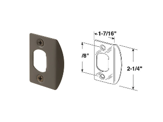 Standard Lock Strike Plate, Antique Bronze