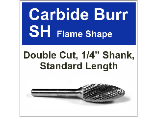 Flame Shape Carbide Bur (Sizes)