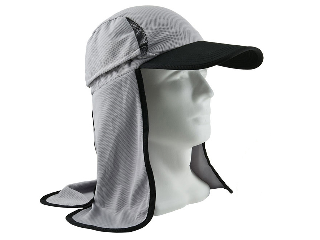 Kala Micro Mesh Hat with Neck Shade, Silver