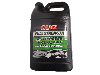 Black one gallon jug of CAM2 Full Strength antifreeze and coolant