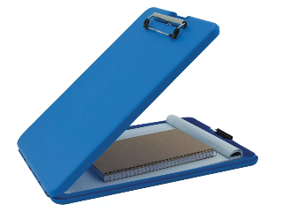 SlimMate Plastic Storage Clipboard, Blue