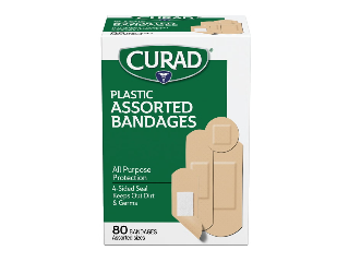 Plastic Assorted Bandages, 80 Pk