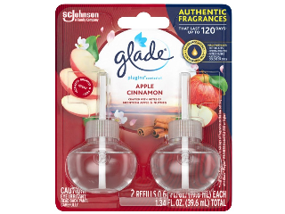 Glade PlugIns Apple Cinnamon Scented Oil Refill, 2 Pk