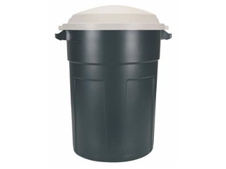 Outdoor Trash Can With Snap On Lid 32 Gallon Green