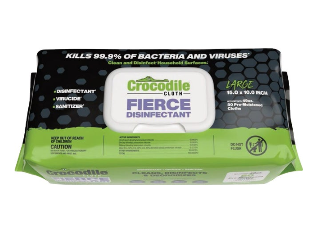 Crocodile Cloth Fierce Disenfectant Wipes, 80 Ct