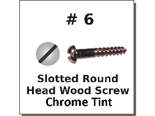 #6 Round Head Wood Screws Nickel Plated