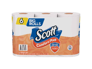 Scott Comfort Plus Toilet Paper 6 Big Rolls