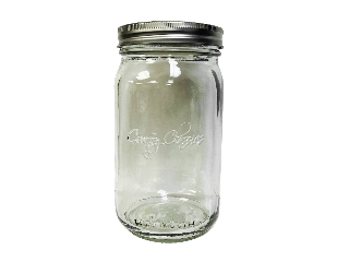 Glass Jar Wide Mouth with Lid, 1 Pt