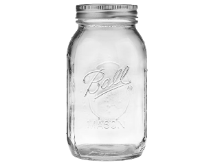 Glass Mason Jar Wide Mouth, 64 Oz