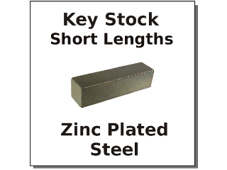 Square Key Stock Zinc Plated Steel