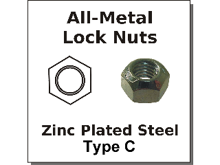 Lock Nuts Zinc Plated Steel Type C