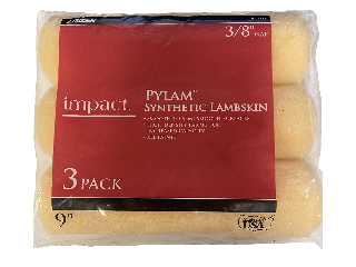 Synthetic Lambskin Paint Roller Cover 9 In, 3 Pk