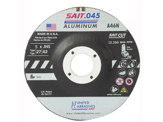 Sait Aluminum Cuttoff Wheel 5 In x .045 In x 7/8 Arbor